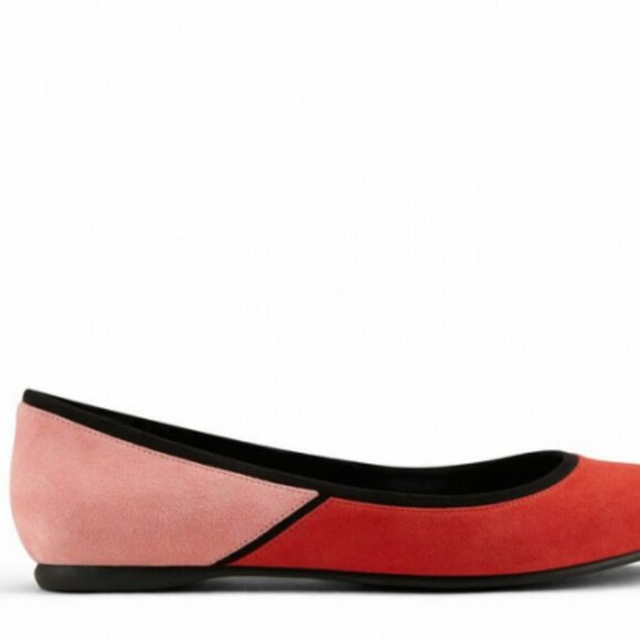 Women's Aldo Colorblock Real Leather Modern Ballet Flats Chic and Cute - Picture 3 of 7